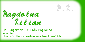 magdolna kilian business card